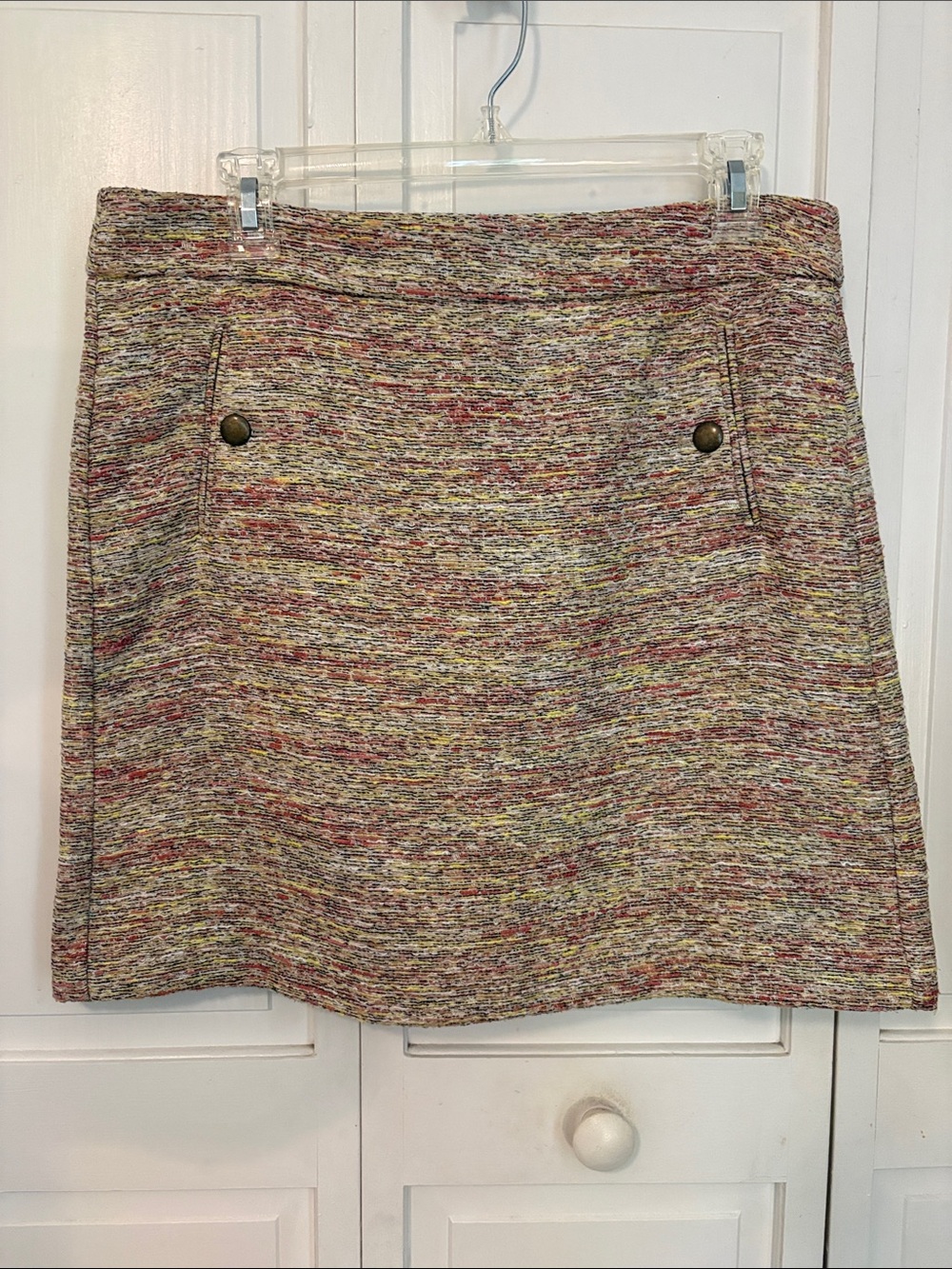 LOFT Multicolor Tweed Mini Skirt